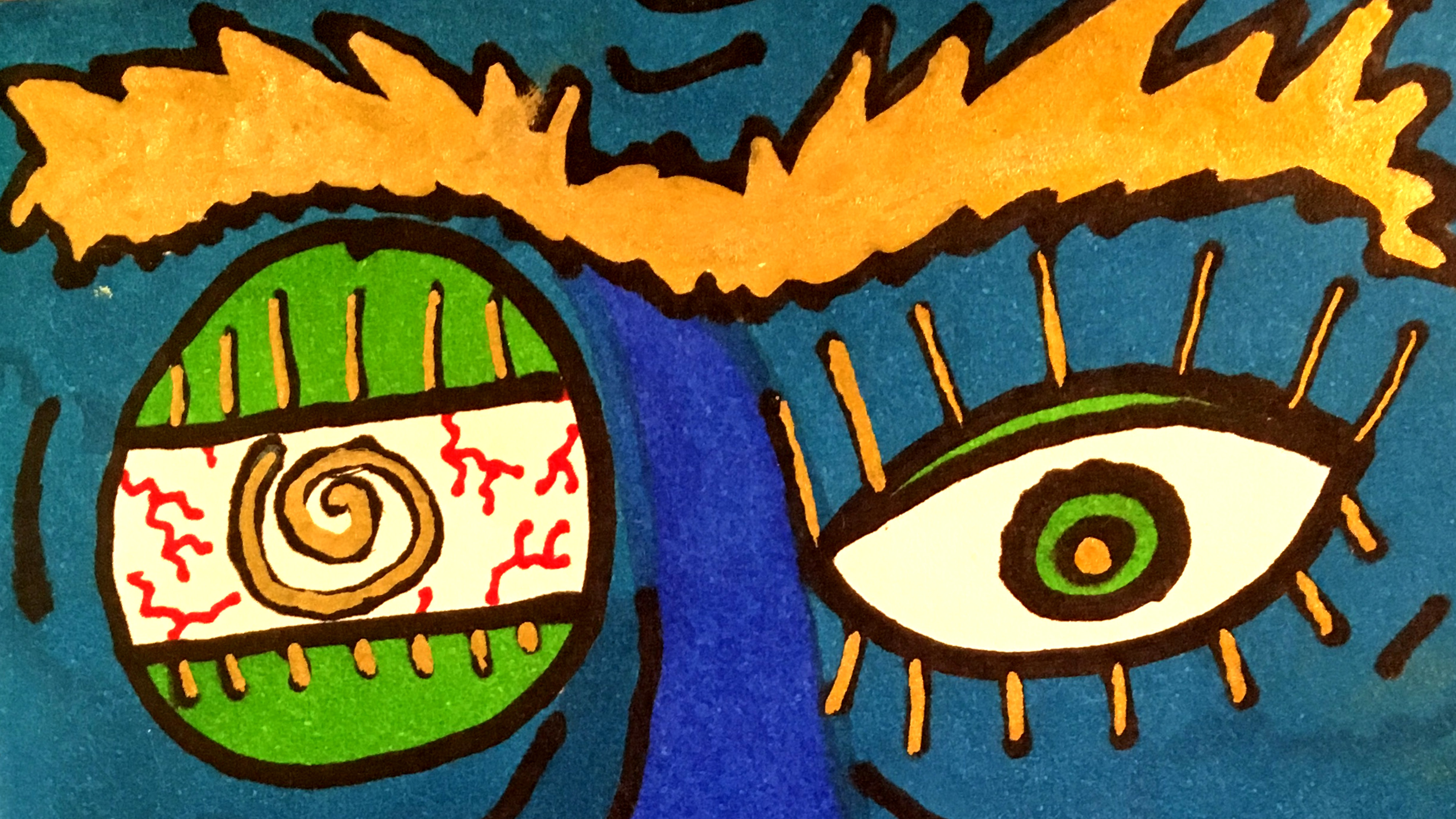 Cropped image of a sketch from a sketchbook